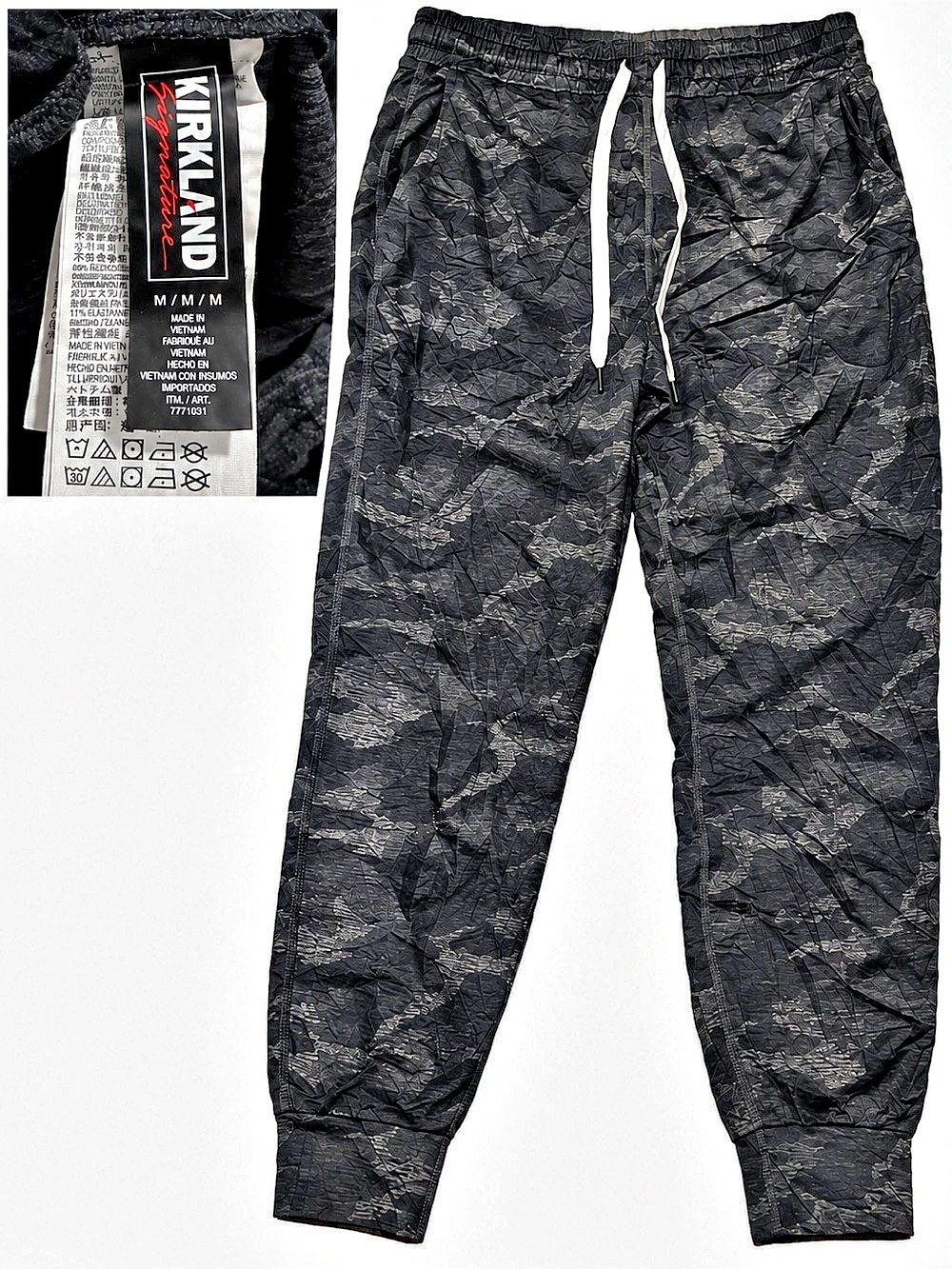 KIRKLAND Men's Camo Jogger Pants Size Medium Like New